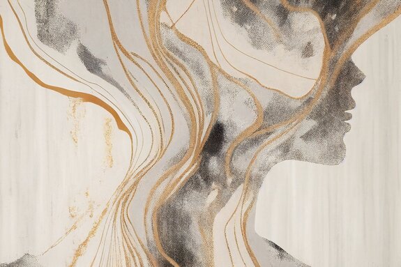 Nowoczesny portret kobiety z jasnymi włosami