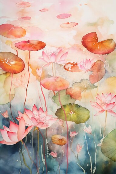 Kolorowe lilie wodne