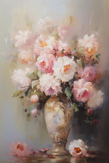 Pastelowe kwiaty w wazonie