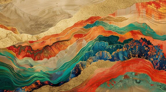 Kolorowe wydmy jak rzeka