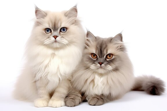 Dwa puszyste kotki